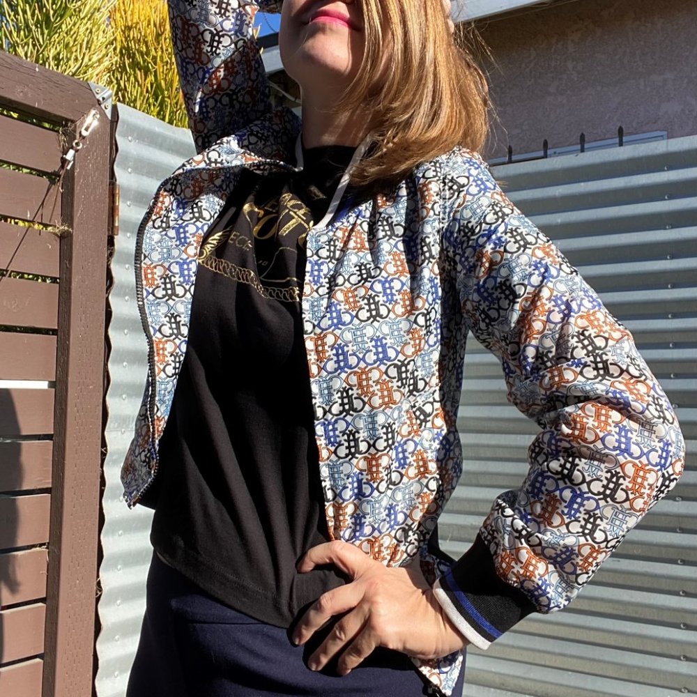 Emilio Pucci Logo Printed Bomber Jacket Multicolor - Picture 4 of 17